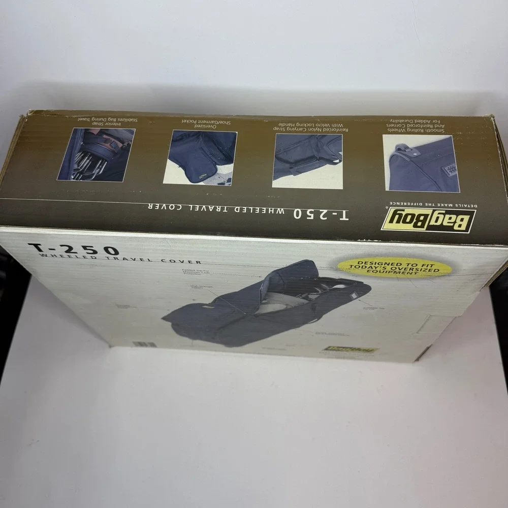 Bag Boy T-250 Wheeled Golf Travel Cover Black Waterproof 600D Polyester New‎